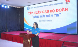 Chiều ngày 18/06/2022 Đoàn Trường Đại học Thương mại đã tổ chức chương trình tập huấn cán bộ Đoàn “Sáng mãi niềm tin”. Đây là nội dung nằm trong chuỗi hoạt động " Hành trình Khát vọng tuổi trẻ - Sáng mãi niềm tin”