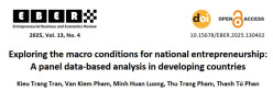 Khám phá các điều kiện vĩ mô cho khởi nghiệp quốc gia: Phân tích dữ liệu bảng tại các nước đang phát triển – Công bố quốc tế của CSTRAD trên tạp chí Entrepreneurial Business and Economics Review (Scopus Q1)