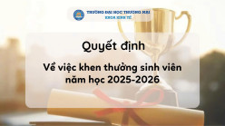 Quyết định về việc khen thưởng sinh viên năm học 2025-2026